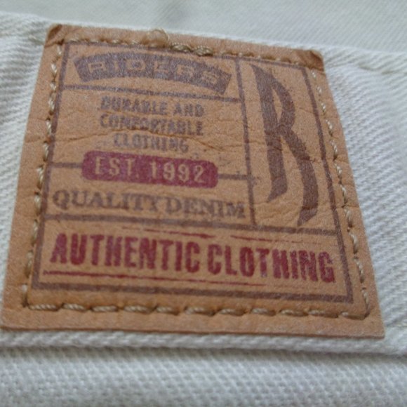 Vintage Riders by Lee 100% cotton khaki denim high waisted crop pants - Picture 5 of 11